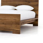 Oak wood slab bed