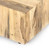 Hudson Rectangle Coffee Table Spalted Primavera Top Right Corner Detail Four Hands