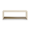 Hugo Coffee Table Parchment White Front View VEVR-001B
