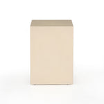 Four Hands Hugo End Table Parchment White Side View