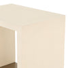 Hugo End Table Parchment White Top Right Edge Detail VEVR-003B
