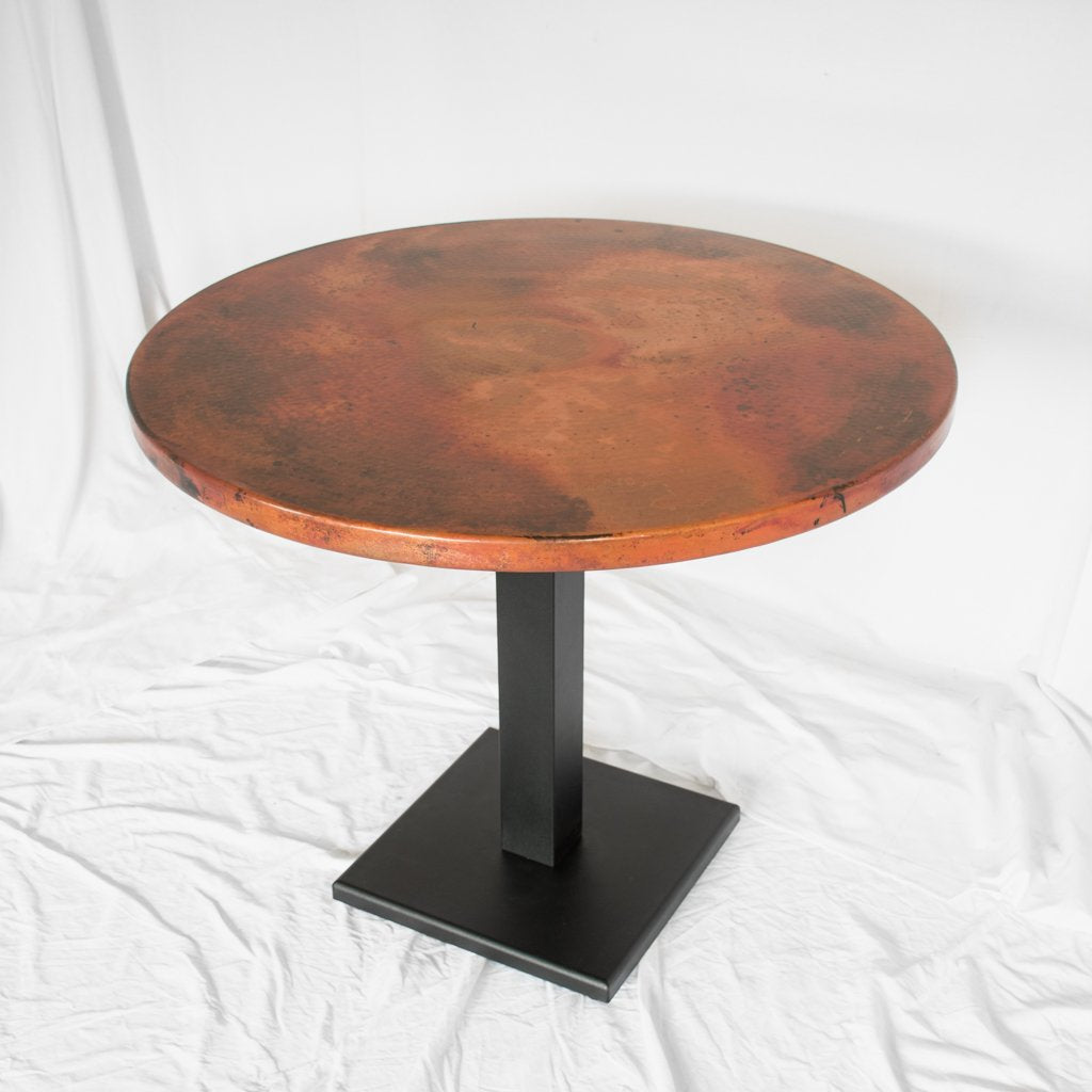 Round Copper Bistro Table