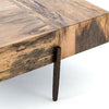 Indra Coffee Table - Spalted Primavera Corner and Leg Detail