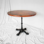large copper bistro table