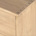 Isador Dresser close up view of corner with dovetail joinery