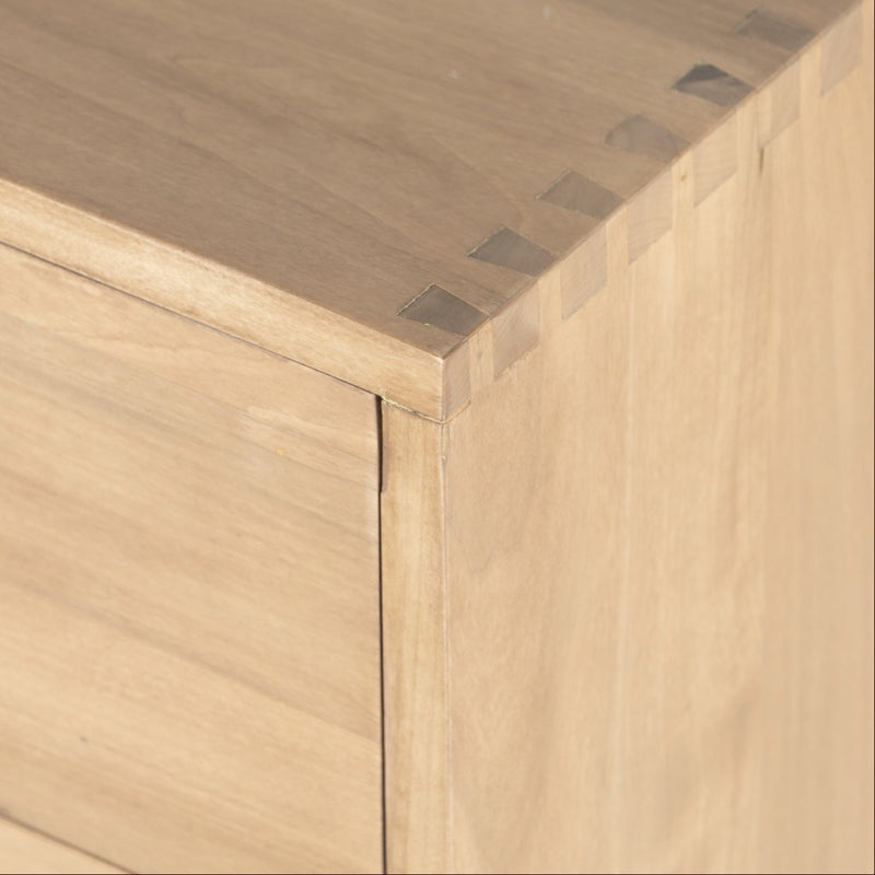 Isador Dresser close up view of corner with dovetail joinery