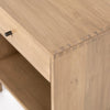 Four Hands Isador Nightstand close up view of right top corner with dovetail joinery