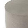 Ivan Round End Table Grey Concrete Top View Four Hands