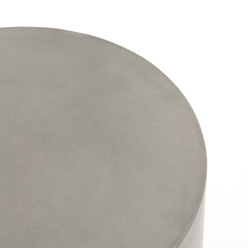 Ivan Round End Table Grey Concrete Rounded Edge VTHY-041

