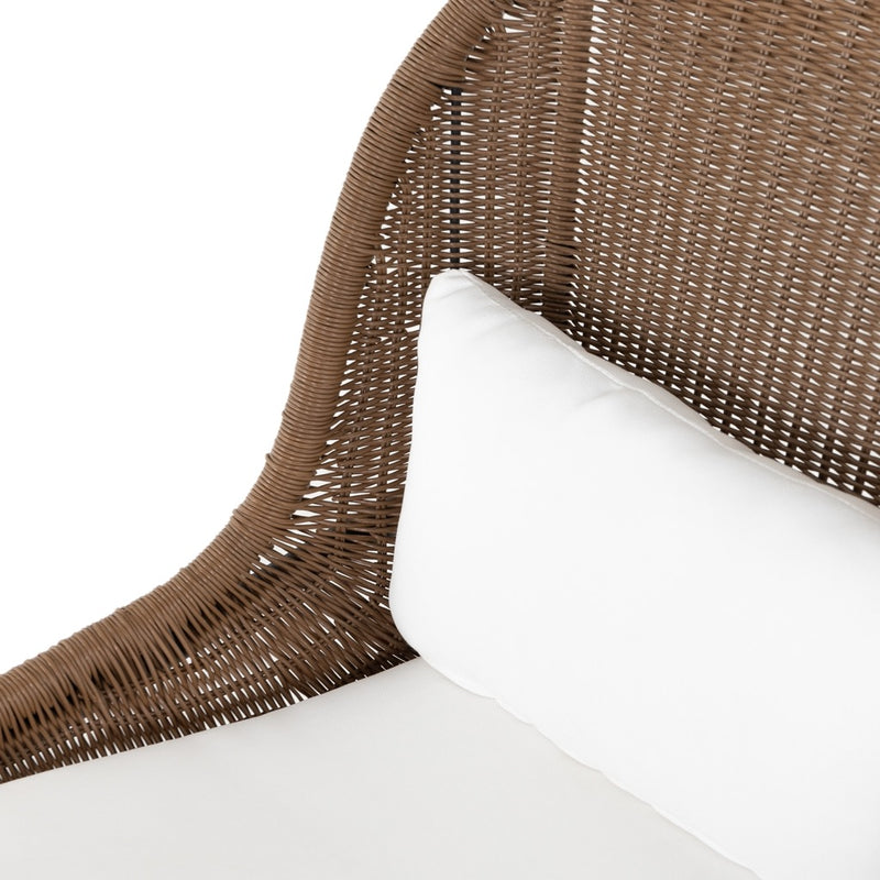Jericho Outdoor Dining Chair close up cushions