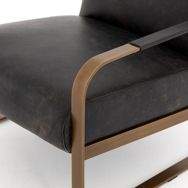modern leather accent chair