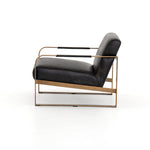 Jules Modern Accent Chair Black leather