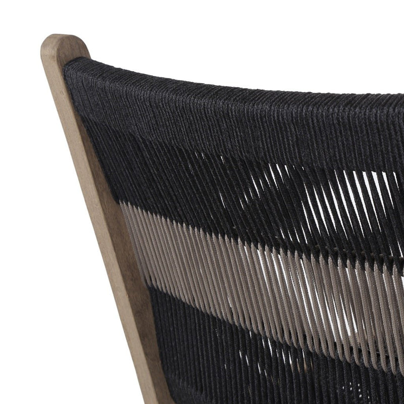 Julian Outdoor Chair Rope in Grey Detail