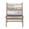 Julian Outdoor Chair Weathered Grey Front View Four Hands