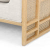 June Geometric Accent Chair - Natural Oak Four Hands Furniture Leg Detail