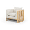 June Geometric Accent Chair - Natural Oak Four Hands Furniture