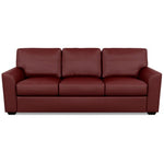 Kaden Leather Three Seat Sofa by American Leather Bali Red Hibiscus