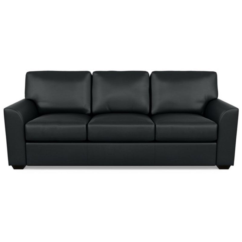 Kaden Leather Three Seat Sofa by American Leather Capri Onyx