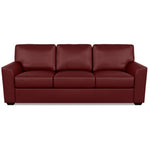 Kaden Leather Three Seat Sofa by American Leather Capri Poppy