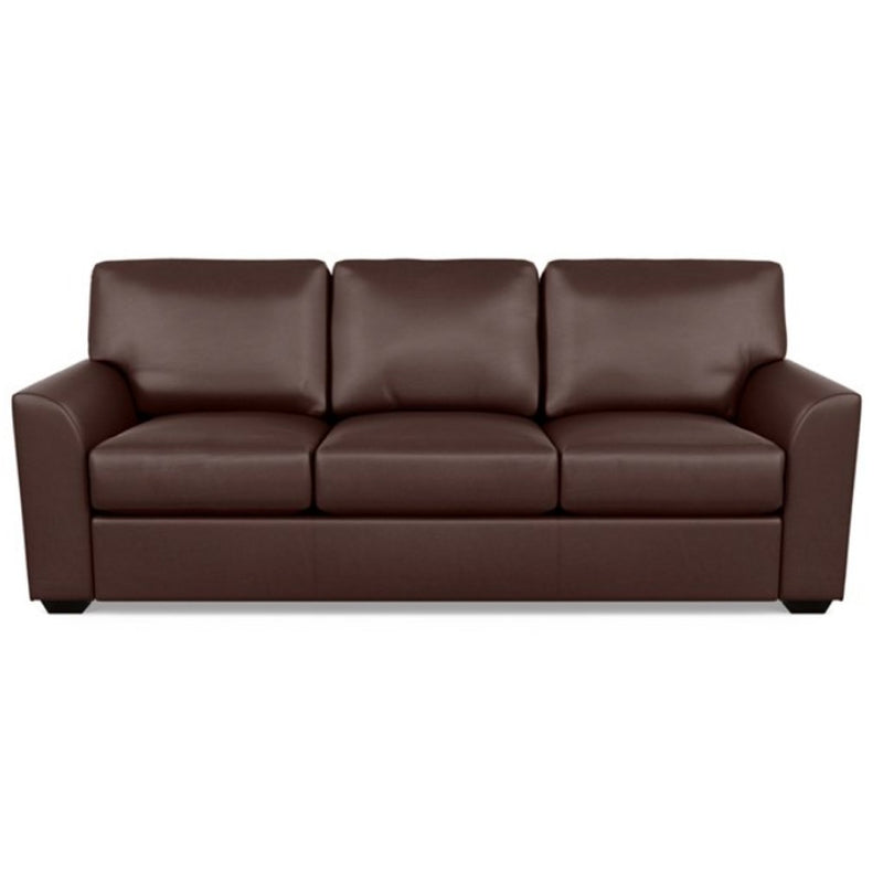 Kaden Leather Three Seat Sofa by American Leather Capri Russet