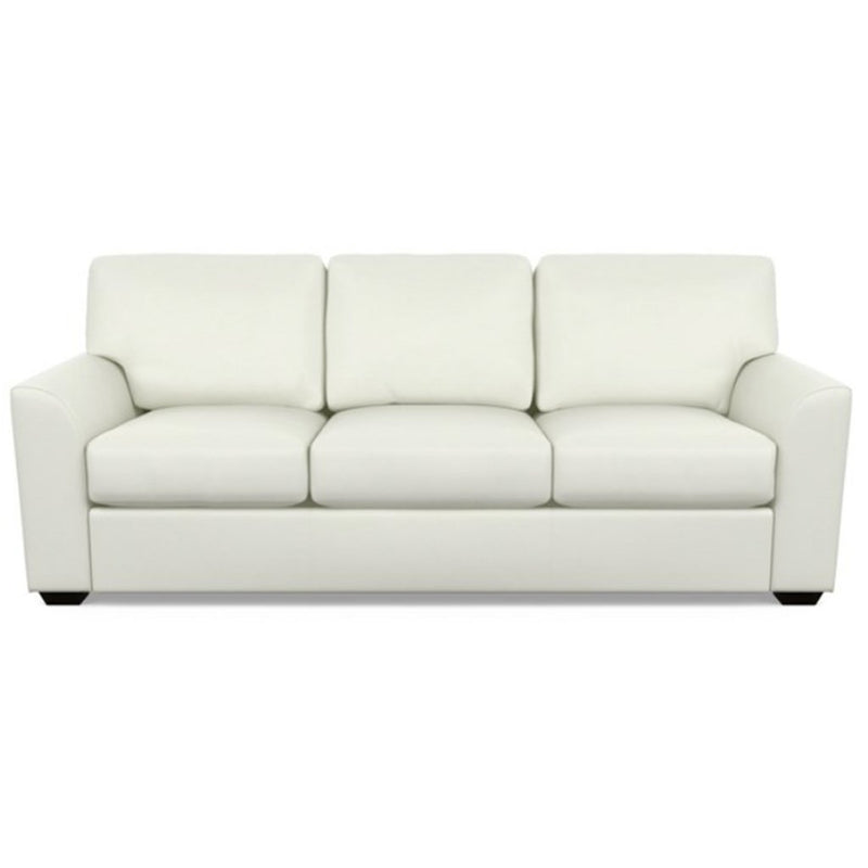 Kaden Leather Three Seat Sofa by American Leather Capri White