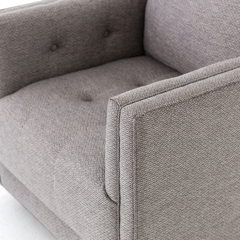 Kiera Swivel Chair - Noble Greystone Seat Detail
