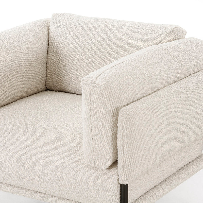 Kellen Chair - Knoll Natural close up arm, seat and back rest 