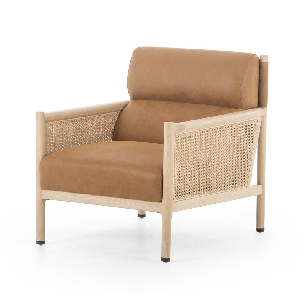 Kempsey Chair Kennison Cognac Angled View 224574-003
