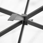 Kennebec Iron Dining Table Base - Black Atom Style - Detail View