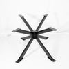 Kennebec Iron Dining Table Base - Black Starburst Style - End View