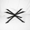Kennebec Iron Dining Table Base - Black Starburst Style - Side View