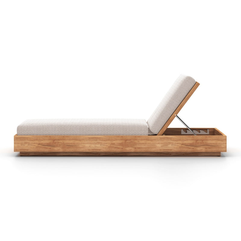 Kinta Outdoor Chaise side view with back rest up