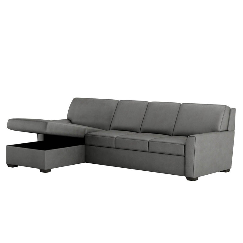 Klein Comfort Sleeper Sectional Sofa by American Leather Storage Ottoman