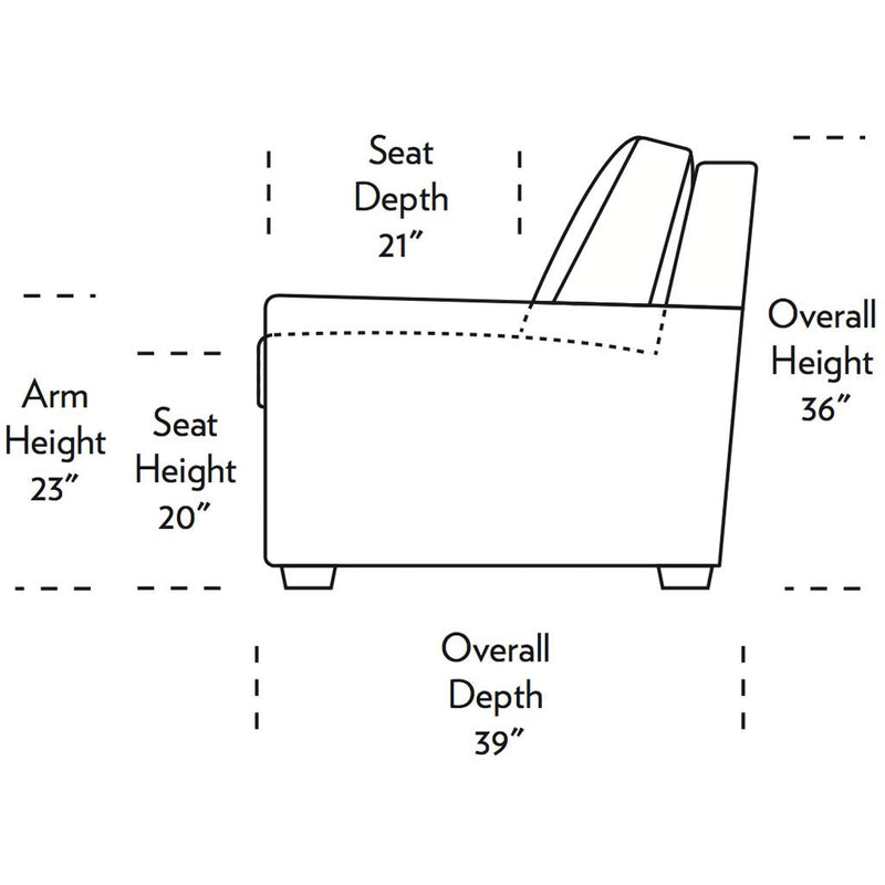 Klein Comfort Sleeper Sofa Side Dimensions