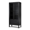 Laker Cabinet Black Oak Angled View Four Hands