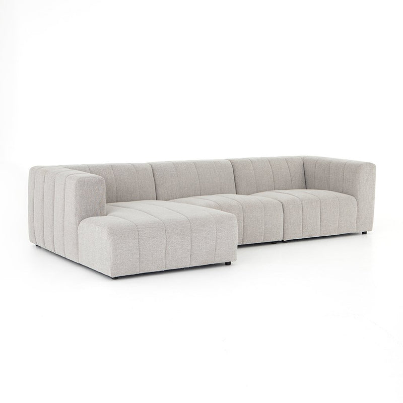 Langham Three Piece Sectional Sofa with Chaise CGRY-001-320-S5