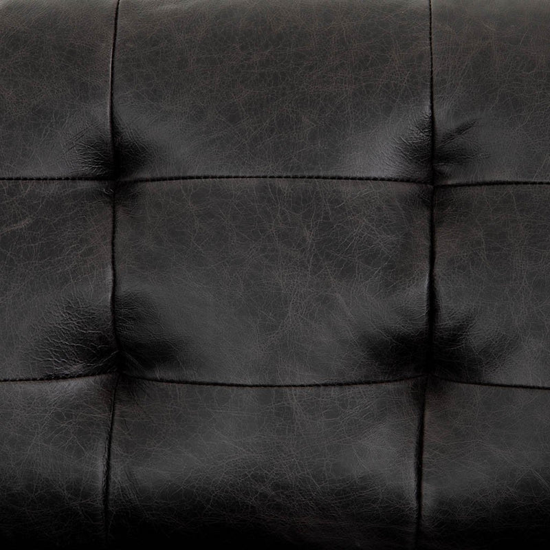 Four Hands Lexi Black Leather Sofa CDAW-009Y06-679