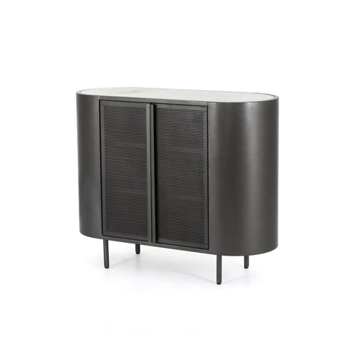 Libby Media Console Gunmetal Four Hands Artesanos Design Collection