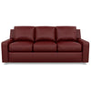 American Leather Lisben Leather Sofa in Bali Red Hibiscus