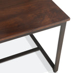 Loft Acacia Wood and Steel Dining Chair close up seat