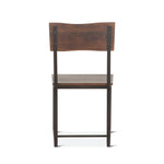 Loft Acacia Wood and Steel Dining Chair back view