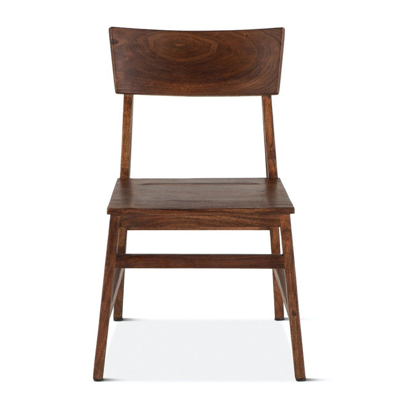 London Loft Wood Dining Chair front view