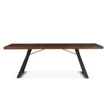 London Loft Modern Live Edge Dining Table front view