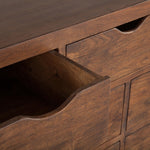 London Loft Dresser Acacia Wood view of drawer open
