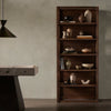 Lorne Bookshelf Dusty Reeded Brown Staged View Four Hands