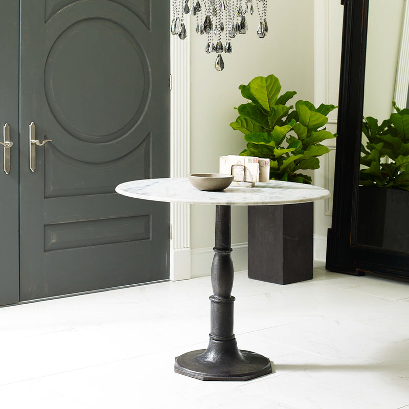 Lucy Bistro Table - Marble Top with Bull-nosed Edge