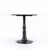Lucy Round Dining Table - Marble/Carbo Cast Iron Pedestal Detail