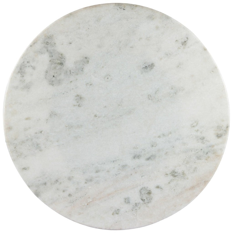 Lucy Round Dining Table - Marble/Carbo Top View