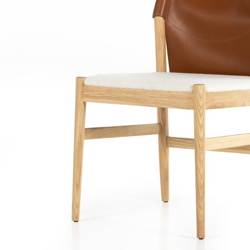 Lulu Armless Dining Chair legs solid ash wood