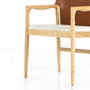 Lulu Dining Chair Saddle Leather Blonde Ash Legs Four Hands